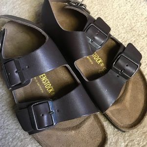 Birkenstock sandals brown 100% leather SZ.EU38/8